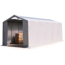 4x12m hangar Toolport pvc 850 n, h. 3m avec portes à fermeture Eclair et fenêtres dans le toit