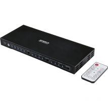 4x2 Port HDMI-Switch mit Audio-Ports 3840 x 2160 Megapixel Schwarz - Speaka Professional