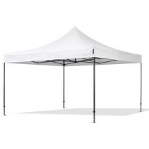 4x4 m Faltpavillon, premium Stahl 40mm, weiß