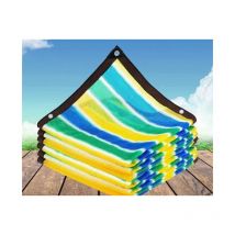 Cyslmuk - 4x4m Voile D'ombrage pour Patio Voile Filet Ombrage Rectangulaire, Brise Vue Balcon 12-Pin Toile Ombrage de Protection Solaire pour Terrass
