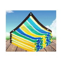 3x3m Voile D'ombrage pour Patio Voile Filet Ombrage Rectangulaire, Brise Vue Balcon 12-Pin Toile Ombrage de Protection Solaire pour Terrass et Balcon