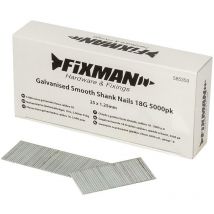 Clous galvanisés lisses, calibre 18, 5 000 pcs 25 x 1,25 mm