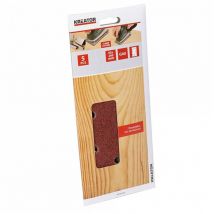 Lot de 5 feuilles abrasives rectangulaires 93 x 230 mm Grain 80