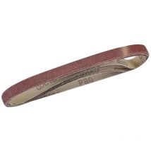 5 bandes abrasives 13 x 457 mm grain 80 Silverline 740136