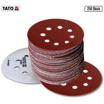 5 bis 250 stück Klett Schleifscheiben Haftschleifscheiben Schleifpapier gelocht +ø 125 mm, P150, 250 Stück