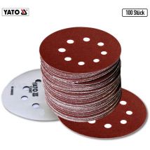 5 bis 250 stück Klett Schleifscheiben Haftschleifscheiben Schleifpapier gelocht +ø 125 mm, P180, 100 Stück