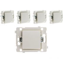 5 Boutons poussoirs bornes automatiques nu - Blanc - Clarys