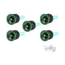 Rain Bird - 5 x Buse pour tuyères HE-Van-08 à angle variable. Portée 1,5 m à 2,4 m, haute efficacité et économie d'eau, vert