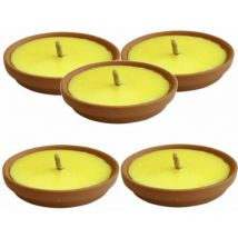 5 Citronella-Kerzen Terrakotta Anti-Mücken Raumduft 17 Cm