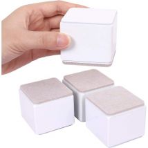Nazalus-Vente chaude-5 cm Rehausseurs de Meubles, 6 cm de Longueur Rehausseurs de Lit, Peut Soulever 5 cm pour Canapé, lit et Armoire, Carré Blanc,