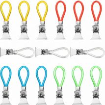 (5 couleurs)15Pcs accroche torchon,porte torchon cuisine, pince torchon crochet torchons,pince à serviette en métal,attache serviette attache torchon