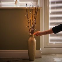 Festive Lights - 88cm Plug In Decorative Brown Willow Twig led Fairy Lights Home Indoor Vase