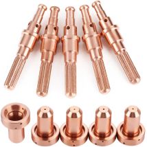 Basetbl - 5 électrodes 9-8215 et 5 embouts de buse 9-8210 pour torche plasma Thermal Dynamics SL60/100
