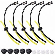 Triomphe - 5 Ensembles Universel Filtre à Essence Kit, Tube d'étanchéité, Durites d'essence de Tondeuses avec Poire d Amorçage, pour Coupe-Herbe,