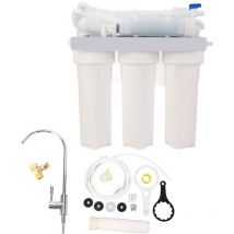 5 étapes Filtre à eau en charbon actif , Filtre à média filtrant, compatible avec le système de filtration domestique sous évier et sur le comptoir