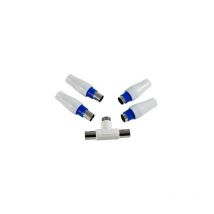 Arcotec DBTV5P Kit 5 fiches TV 2 femelles 2 rôles 1 dérivation en T 9,52mm