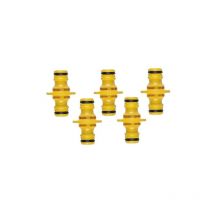 Hozelock - 5 Double Male Connectors 2291 Garden Hose Pipe Fitting Attachment Pack