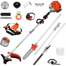 Flasidu - 5-in-1-Thermo-Freischneider – Heckenschere – tragbare Kettensäge – 2300 w – 52 cc – 2 Takt – 9500 U/min – 180 x 35 x 35 cm