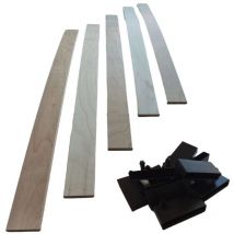 Aob Diffusion - 5 lattes bois + embouts - 680x53x8 mm - idéal réparer sommier / bz / clic clac
