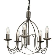 Firstlight Regency - 5 Light Chandelier Antique Silver, E14