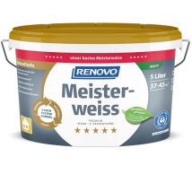 Renovo - Premium Wand- und Deckenfarbe Meisterweiss matt 5,0 Ltr.