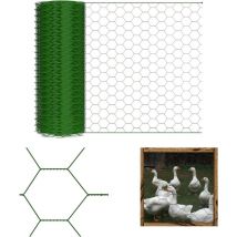 0.5 m x 25m grillage clôture hexagonale maille verte clôture de poulet Fil de lapin grille de lapin maille fine