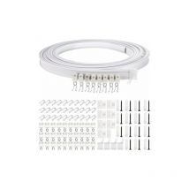 5 Mètres Rail de Plafond Pliable Rail de Rideau Incurvé Montage de Rideau de Plafond Flexible Rail de Fenêtres Courbes pour Rail de Rideau avec
