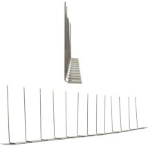 Pestsystems - 5 metri Dissuasori di picchi anti-gabbiani V2A-Titant con base di acciaio inossidabile - 1-striscia di Picchi antigabbiani la soluzione