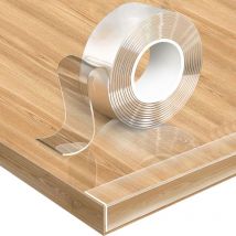 2 mm d'épaisseur, 30 mm de largeur 5 m de longueur-Coin de Table Bebe Transparent, Pré-adhésif Extra Fort Nano Tape, Protection Bebe de Table et