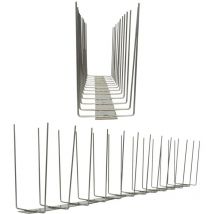 Pestsystems - 3 mètre (6 x 0,5 m) pics anti pigeon 2 rangées V2A Titan - solution de qualité pour contrôle des oiseaux base d'acier inoxidable de