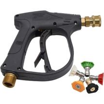Odipie - Pressure Washer Spray Gun with 5 Nozzles, 4000 psi 1/4' Quick Connect Foam Gun, M22 Male Thread Spray Gun for Car Wash