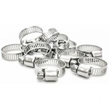 Pisces - 16-25mm Stainless Steel Clips for 20mm hose (10 pack)