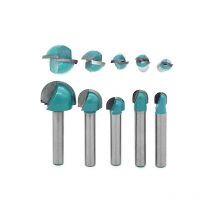 Fraise à Rainure Ronde 6mm/8mm/10mm/12mm/18mm - 5 Pcs 6mm Tige Routeur Core Box Bits CNC Outils à Bois