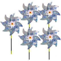 5 Pcs Reflektierende Windmühlen Vogel Abweisend Für Balkon Obstgarten Hof Dach Anti-taube