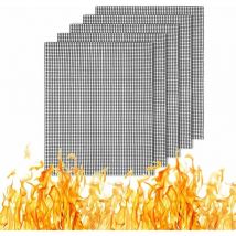 5 Pezzi Tappetini per Barbecue Antiaderenti Tappetini per Barbecue Riutilizzabili Tappetini per Barbecue Resistenti in Rete per Barbecue per Griglie