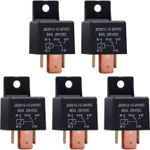 Ayyqh - 5 Pièces Relais 24V 80A 5 Broches, Automobile Relais JD2912-1Z-24V80A 28VSPDT Camion Bateau Van véhicules de commutateur