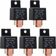 Ayyqh - 5 Pièces Relais 5 Broches 12V 80A, Relais Automobile JD2912-1Z-12V80A 14VSPDT Camion Bateau Van véhicules de commutateur
