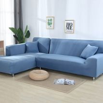 LIFCAUSAL Housse de canapé élastique universelle tout-en-un - Protections intégrales en L pour sofa relax/cuir, 4 saison