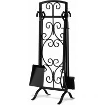 5 Piece Fireplace Tool Set Fire Place Accessories with Easy-To-Grab Handles