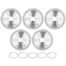 Rosvola - Jeffergarden 5 pièces 4.9in lame circulaire 40 dents disque de coupe carbure pointe bois coupe scie mer 40 dents