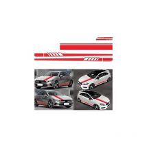 Ahlsen - 5 pièces Autocollant voiture, autocollant de capot de carrosserie en vinyle autocollants de bande de course pour voiture, autocollant de