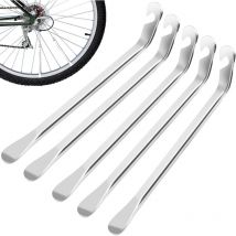 5 Pièces Demonte Pneu Velo Métal, Levier Démonte-Pneu en Acier au Carbone Outil de Remplacement de Pneu de Vélo Réparation de Pneu Pour Changer les
