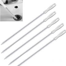 Sjqka - 5 Pièces évier Brosse de Nettoyage pour vidange Drague Outil, Vidange Hair Remover Clog, Furet Déboucheurs canalisation(60 cm)