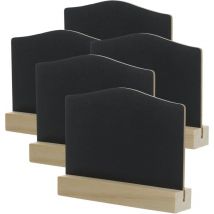 5 Pièces Mini tableaux noirs, Petit Tableau Noir,Chevalet Ardoise de Table pour Buffet Mariage Boulangerie Fête Étiquette de Prix Décoration Signe