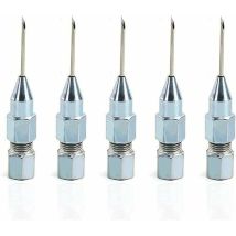 5 pièces pointe d'aiguille de pistolet à graisse de la bouche, aiguille d'injecteur de graisse pour la lubrification dans des roulements scellés très