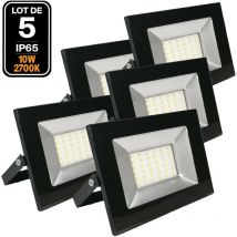 Europalamp LED-Fluter 10W Schwarz 3000K hohe Helligkeit – Energieeinsparung – Außenstrahler – 7061113901151
