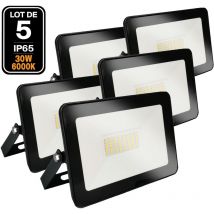 5 Projecteurs led 30W Ipad Blanc froid 6500K Haute Luminosité