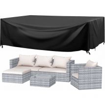 Rattantree - Outdoor Garden Furniture 5 Seater Rattan Modular Corner Sofa Set with Cover New Version Grey