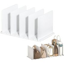 5 Séparateur D'étagères Séparateurs Rangement Sac à Main Séparateurs Réglables pour Armoire,Separateurde Penderie pour Organiser