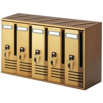 Alubox - Vertikaler Würfelmodell-Briefkasten mit 5 Plätzen für Eigentumswohnungen - Wohnzimmer